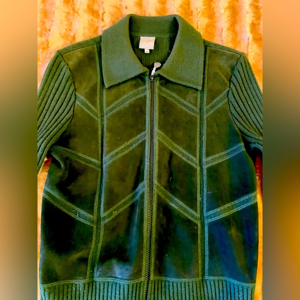 Green Suede - Wool Gabbici Style Vintage Jacket